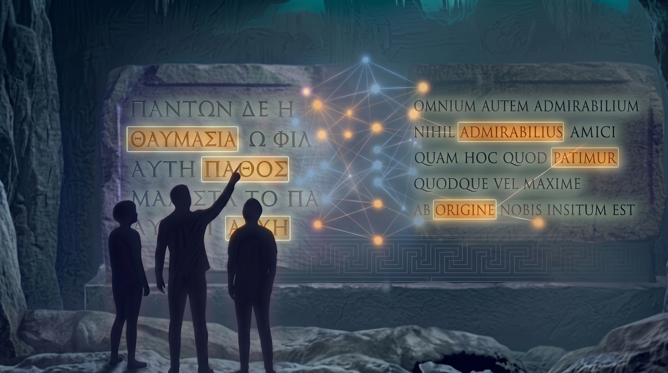 KI-generiertes Titelbild Historical Languages and AI