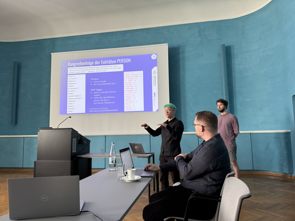 Momentaufnahme Vortrag des Teams zu NER an der Albert-Ludwigs-Universität Freiburg (06/2025)